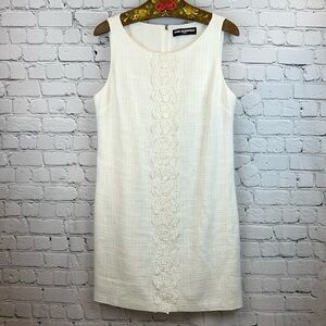 KARL LAGERFELD Paris Tweed Dress in Ivory Chanel Vibes